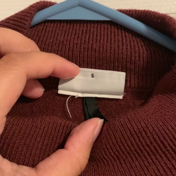 Noisy May Burgundy Mock Neck Sweater - Picture 3 of 4